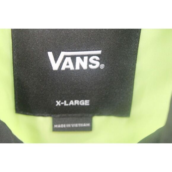 VANS MENS XL OFF THE WALL ANORAK WATER REISTANT HOODED CHECKEROARD JACKET NEON - Picture 8 of 9